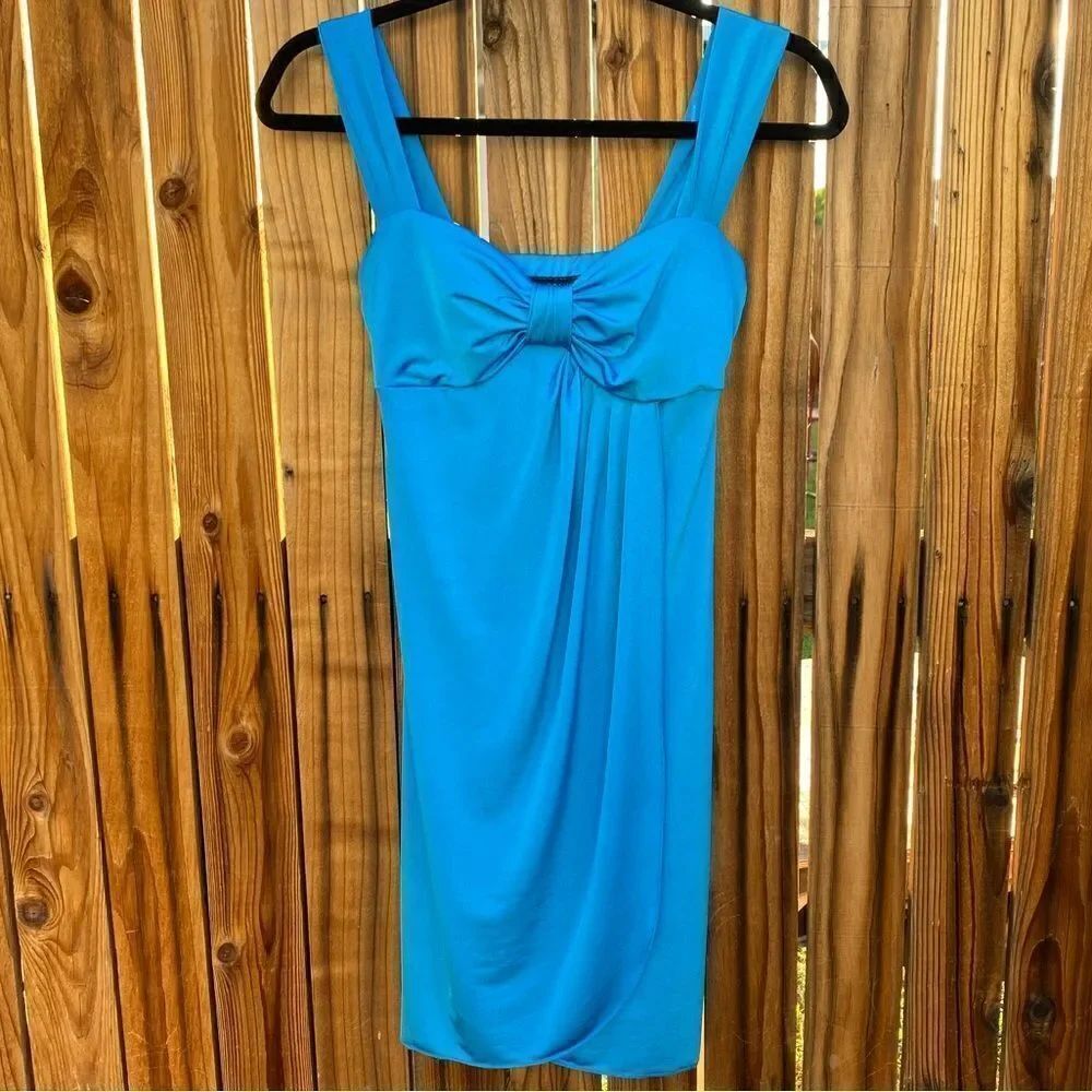 B. Darlin Silky Homecoming Mini Dress Bright Blue Size Small